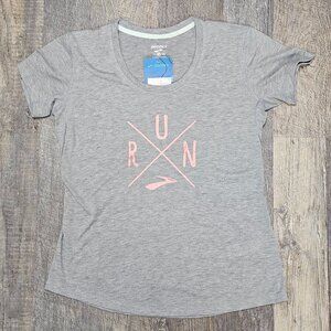 Brooks Distance Graphic Tee Short Sleeve Running Shirt Women's Small
